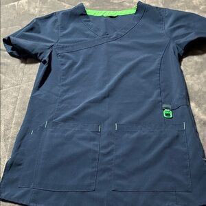 Carhartt Navy Top with Bright Green Trim
